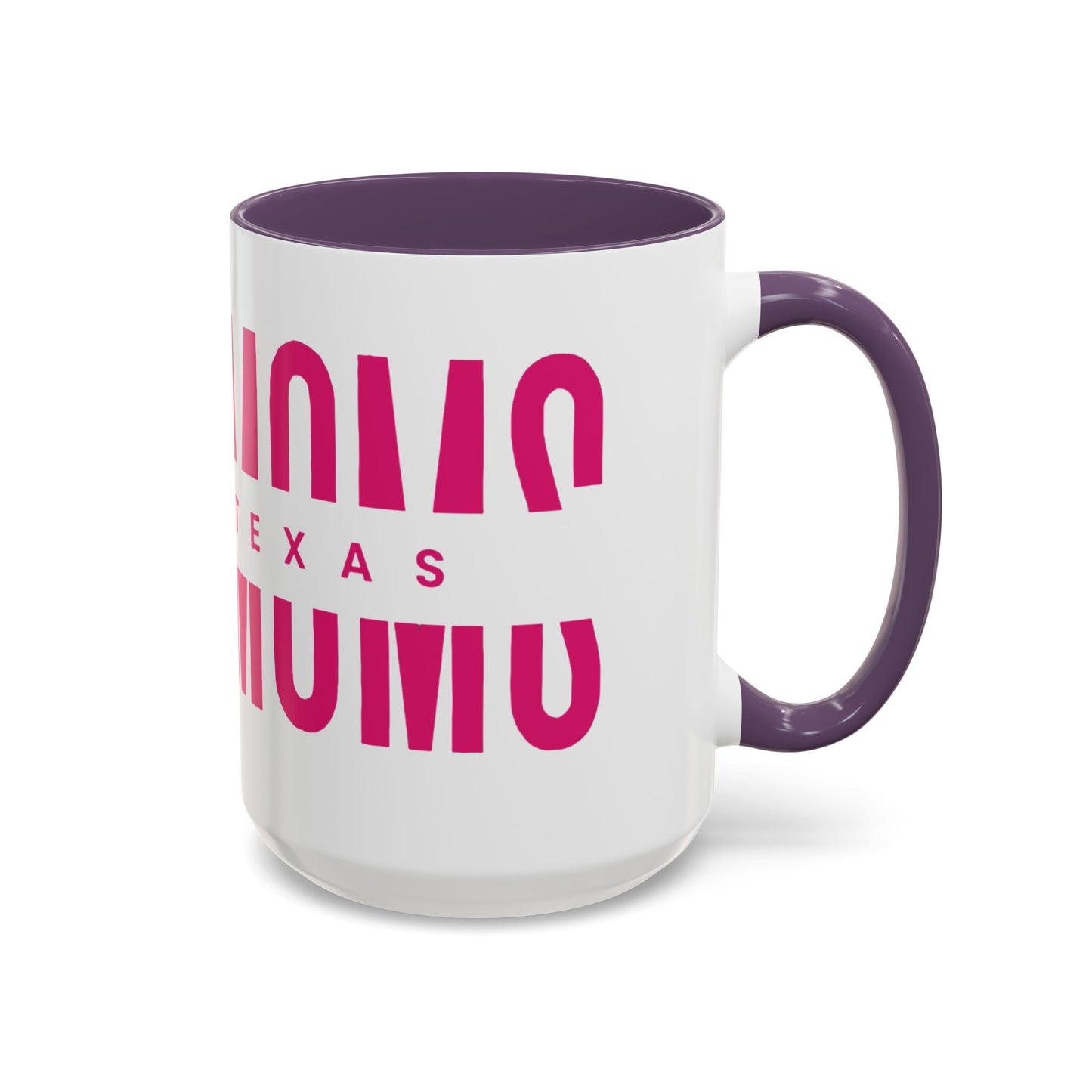 Accent Coffee Mug — "MOM" Bold Pink East Texas Mom Gift