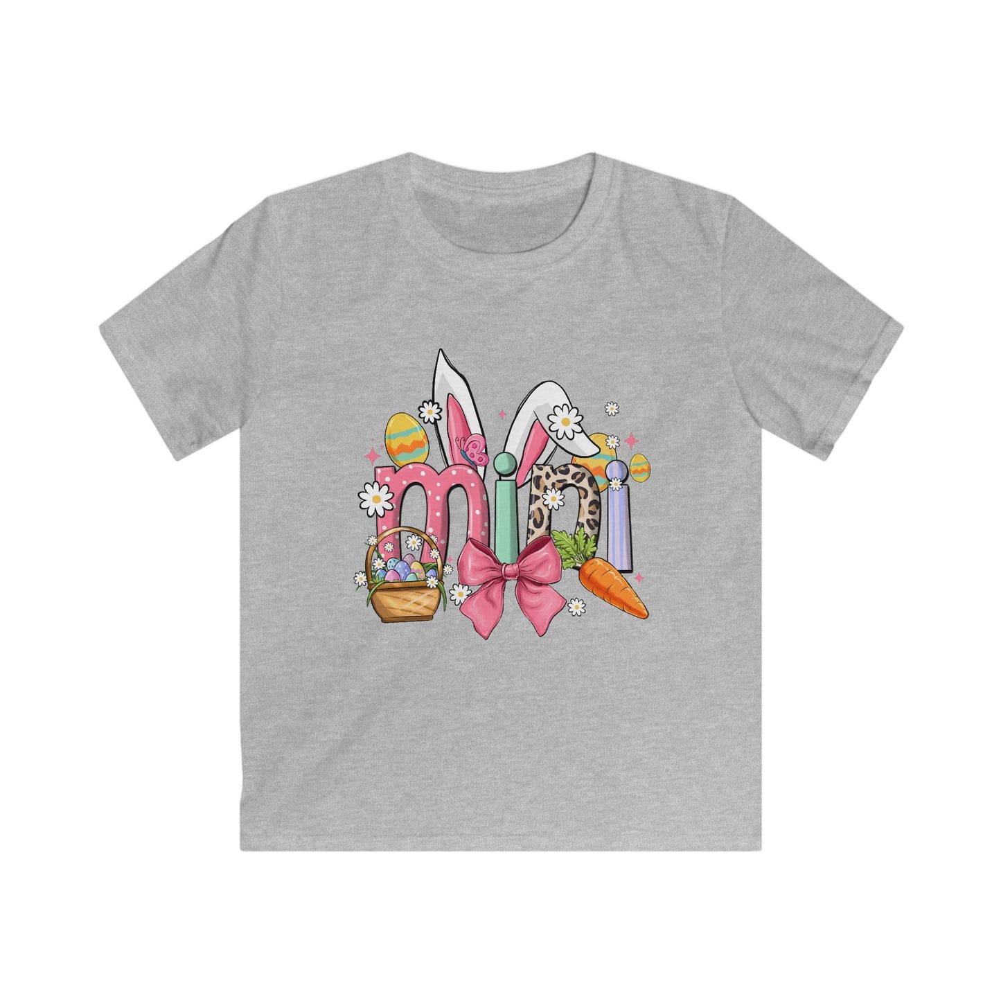 Kids Easter Bunny Tee — Cute 'mio' Pastel Bunny & Carrot Design