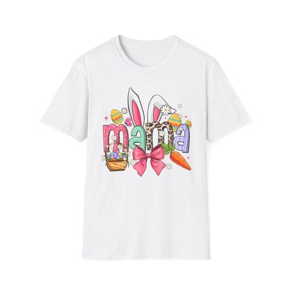 Mama Easter Bunny T-Shirt — Cute Spring Mom Tee with Bunny Ears & Eggs