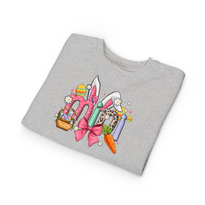 Easter Bunny Toddler Sweatshirt — Cute Spring Egg Hunt Graphic