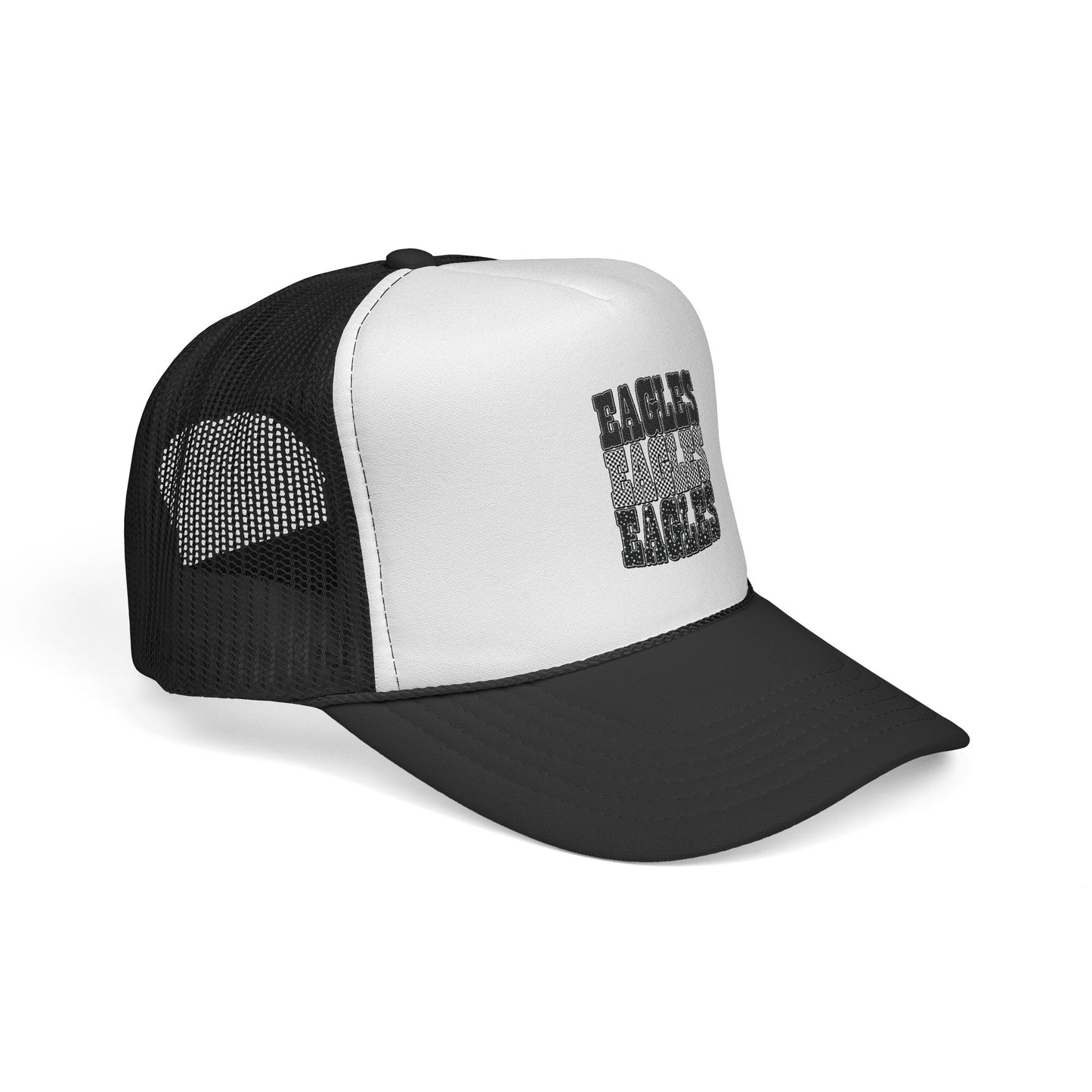Eagles Stacked Graphic Trucker Cap – Vintage Sports Mesh Hat
