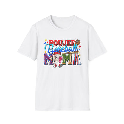 Rough & Rowdy Baseball Mama T-Shirt – Colorful Mom Baseball Shirt