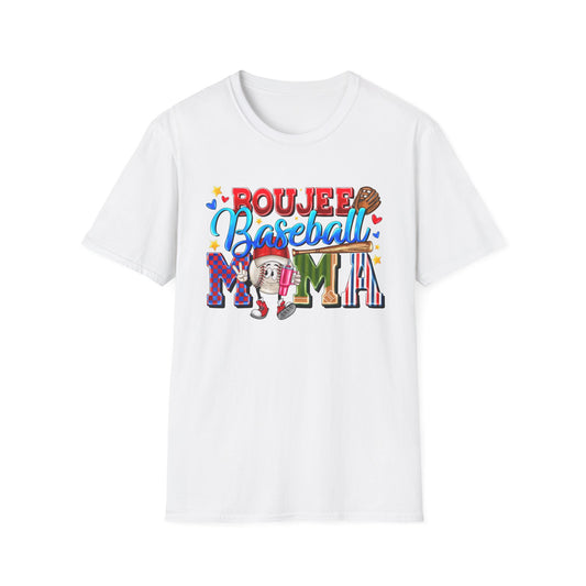 Rough & Rowdy Baseball Mama T-Shirt – Colorful Mom Baseball Shirt