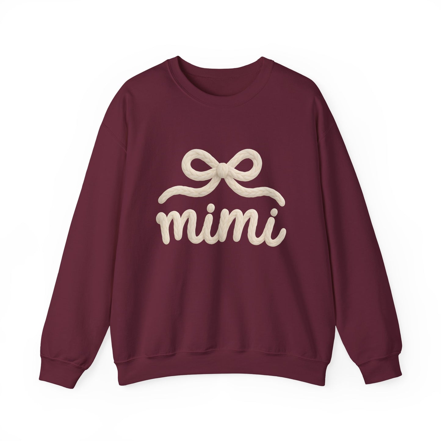 Mimi Crewneck Sweatshirt – Cozy Cream 'mimi' Script with Bow