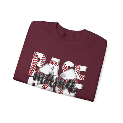 Baseball Mom Crewneck Sweatshirt — 'Base Mom' Graphic Pullover