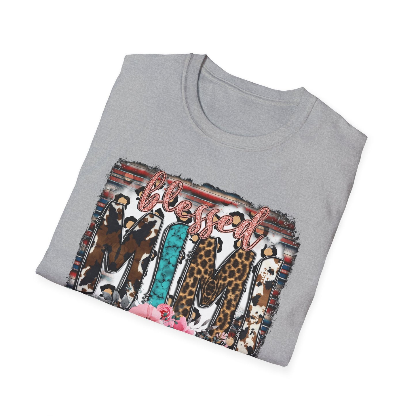 T-Shirt — 'Mama' Leopard & Floral Graphic Tee