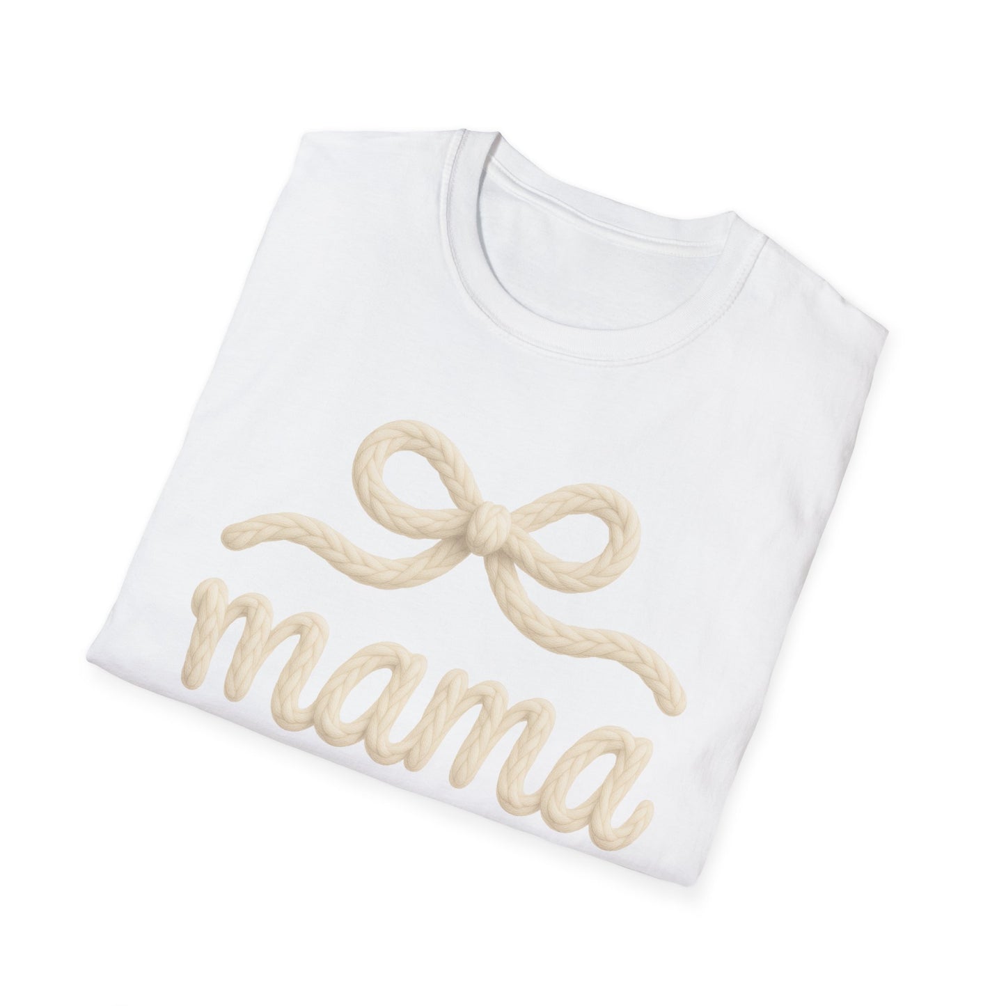 Mama Bow T-Shirt — Soft Feminine "mama" Script Tee (Mother's Day Gift)