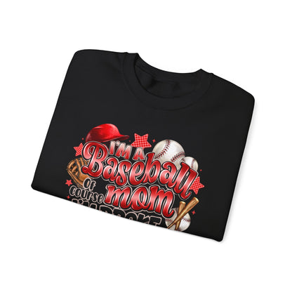 Baseball Mom Sweatshirt - "Of Course I'm Broke" Funny Mom Gift