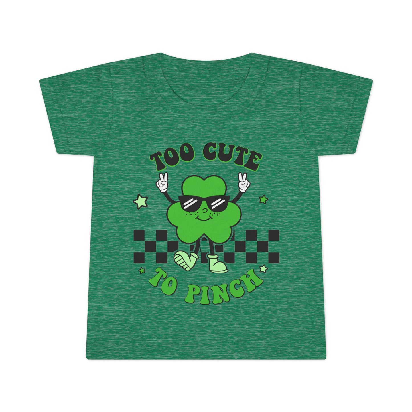 Toddler T‑Shirt — "Too Cute to Pinch" Shamrock St. Patrick’s Day Tee