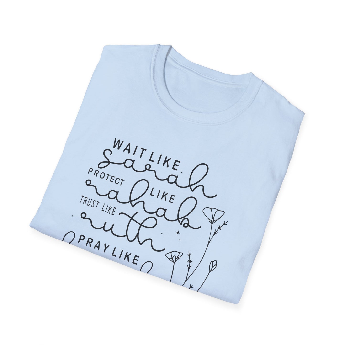 Biblical Women Inspirational T-Shirt — "Wait Like Sarah" Scripture Tee