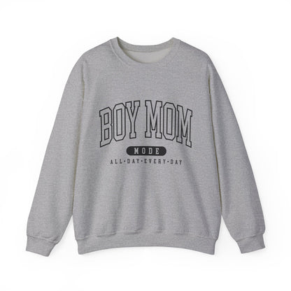 Boy Mom Crewneck Sweatshirt – "Boy Mom Mode: All Day Every Day"