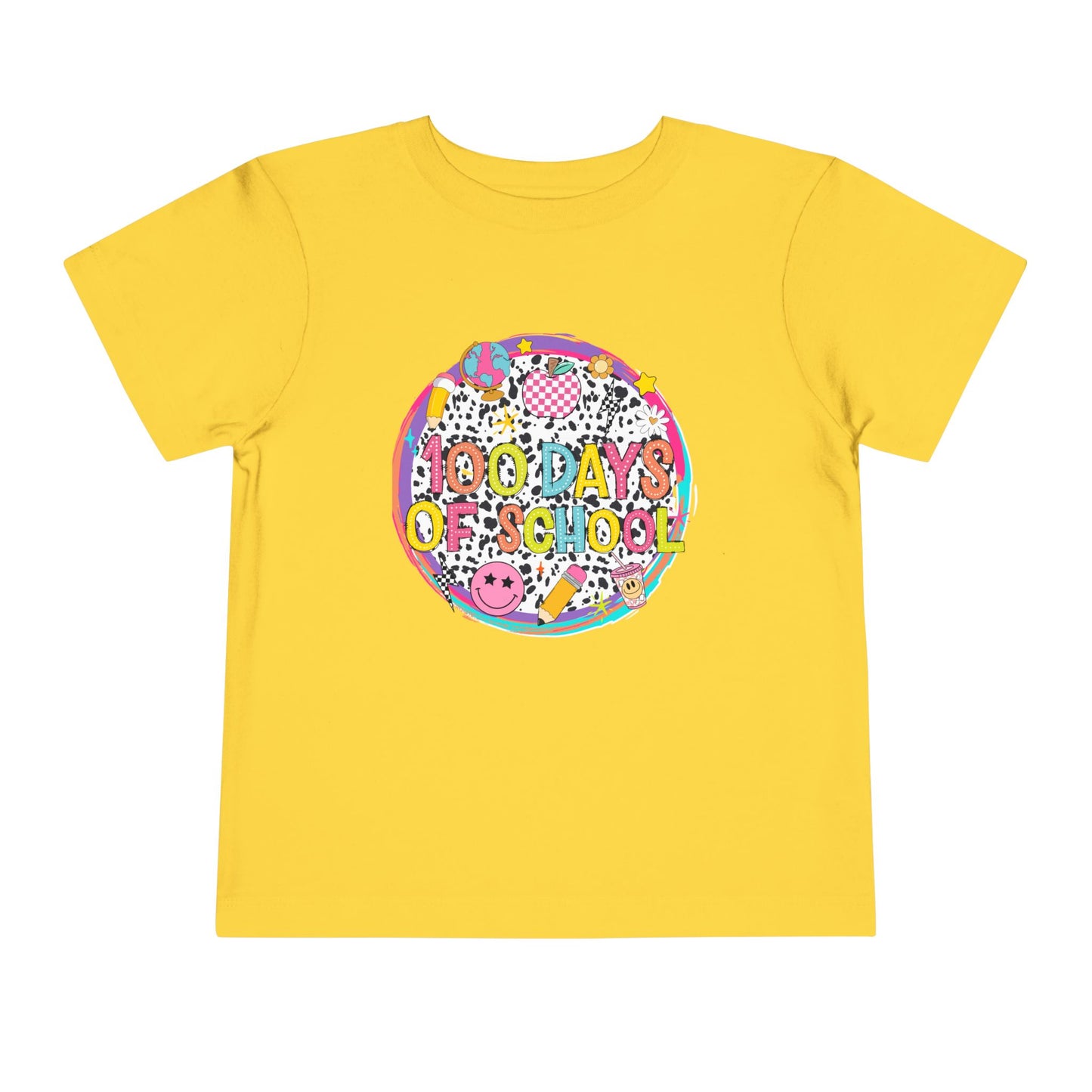 Toddler Tee — "100 Days of School" Colorful Celebration Shirt