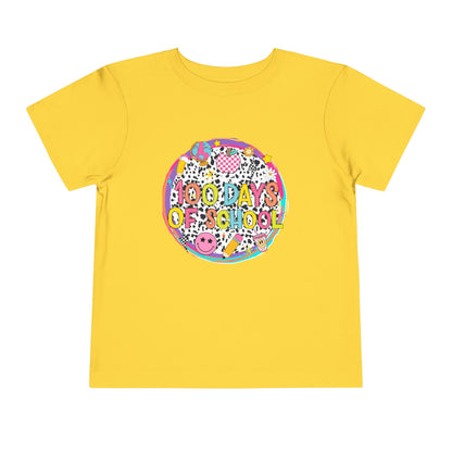 Toddler Tee — "100 Days of School" Colorful Celebration Shirt