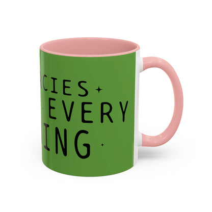 Green Accent Coffee Mug — "New Mercies Every Morning" Inspirational Tea & Coffee Cup