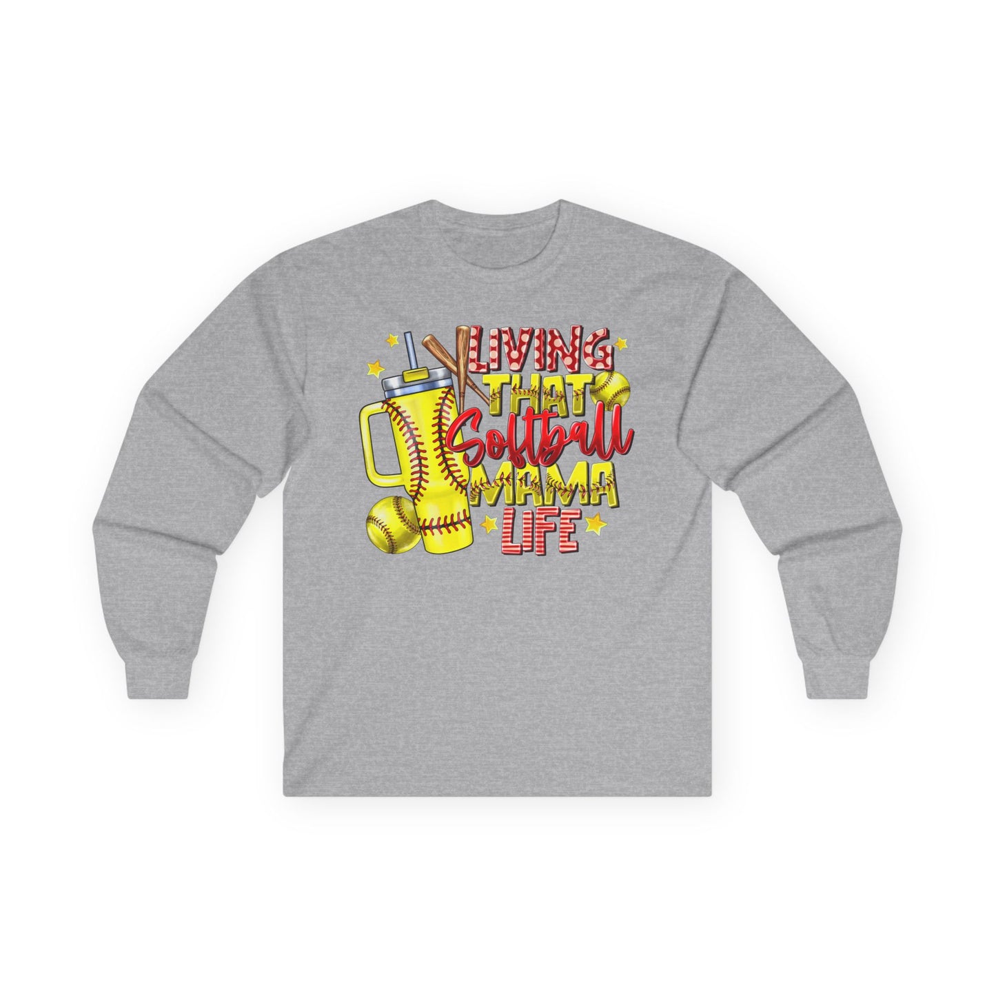 Softball Mama Life Long Sleeve Tee – "Living That Softball Mama Life" Graphic