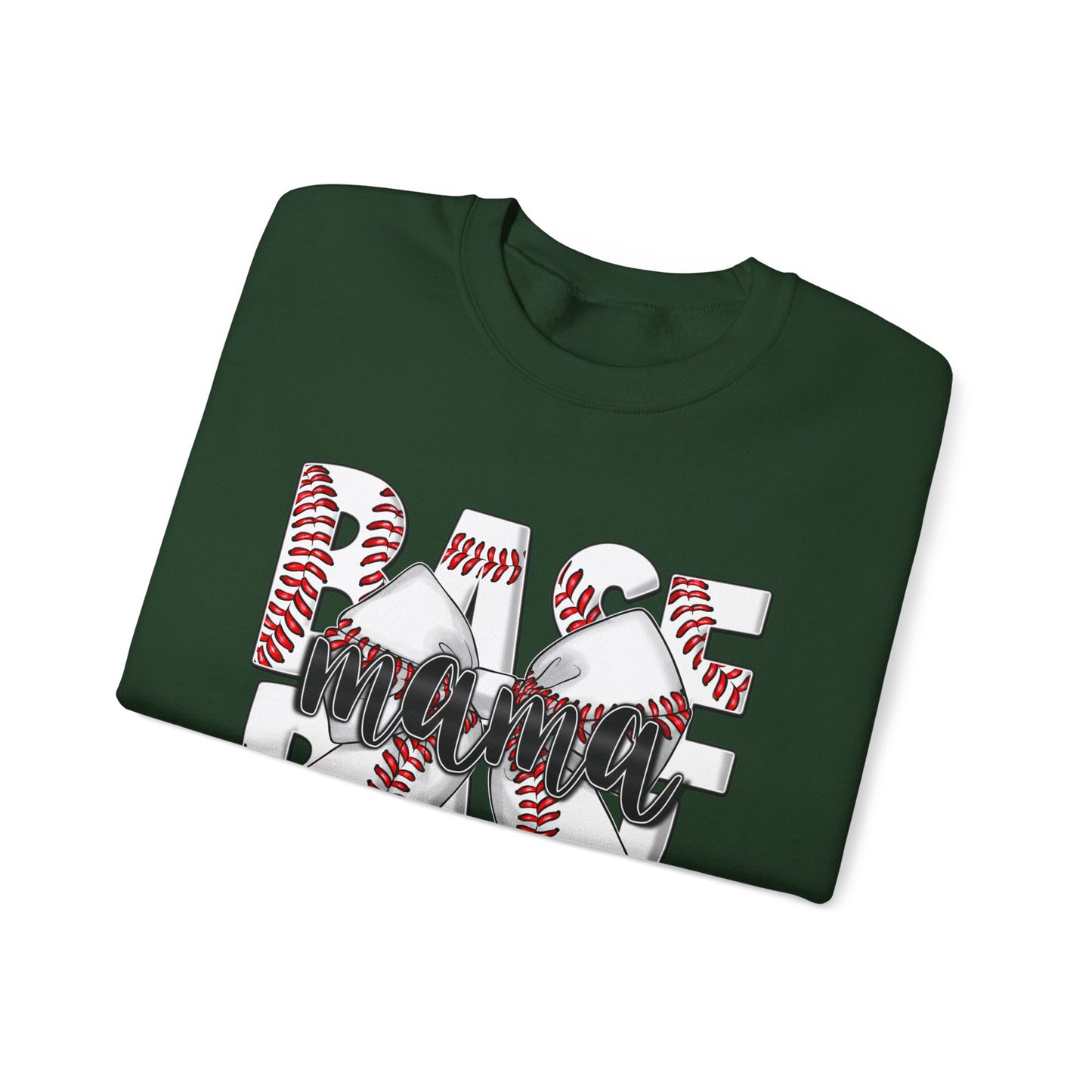 Baseball Mom Crewneck Sweatshirt — 'Base Mom' Graphic Pullover