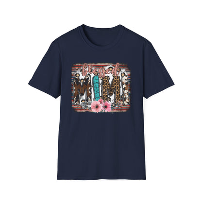 T-Shirt — 'Mama' Leopard & Floral Graphic Tee