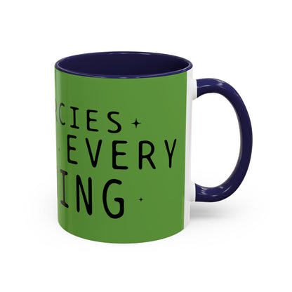 Green Accent Coffee Mug — "New Mercies Every Morning" Inspirational Tea & Coffee Cup