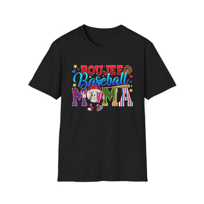 Rough & Rowdy Baseball Mama T-Shirt – Colorful Mom Baseball Shirt