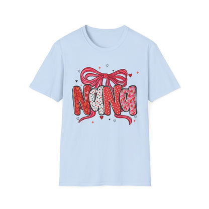 Nana Valentine Tee — Cute Bow & Heart Graphic "Nana" T-Shirt