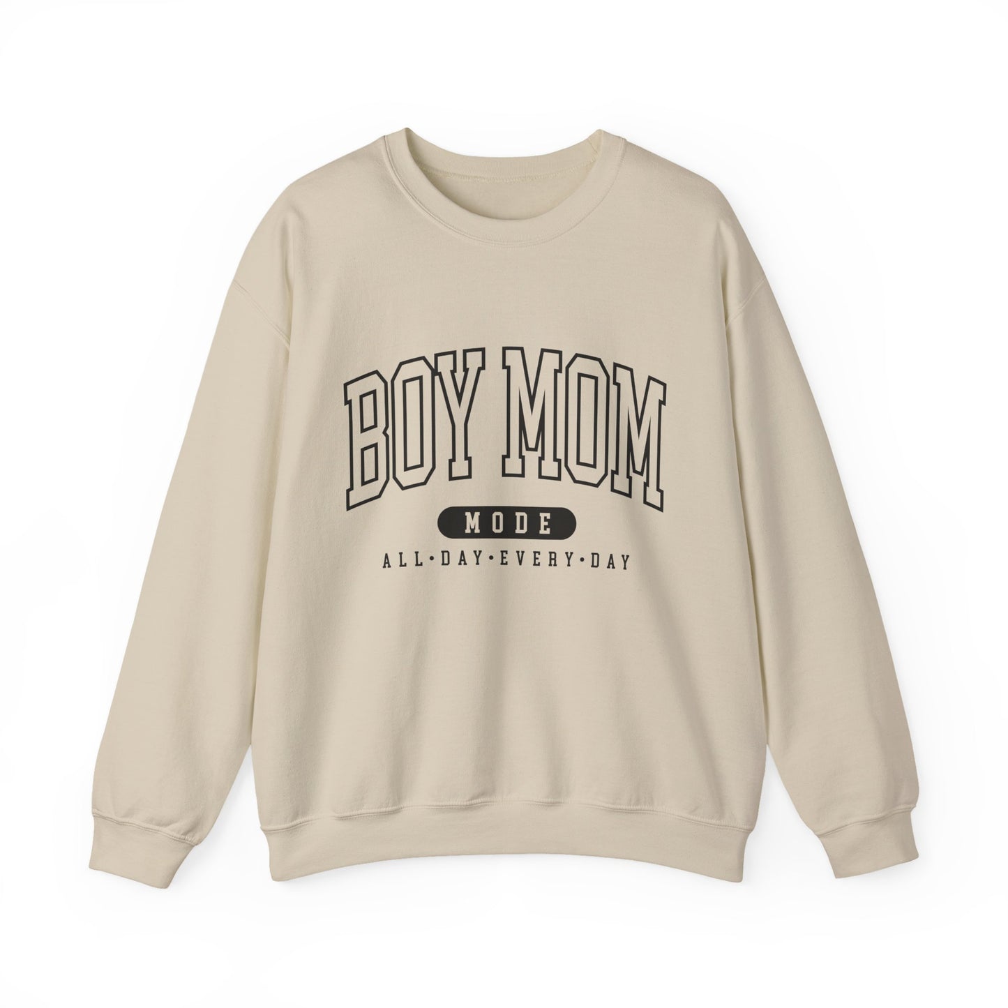 Boy Mom Crewneck Sweatshirt – "Boy Mom Mode: All Day Every Day"