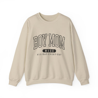 Boy Mom Crewneck Sweatshirt – "Boy Mom Mode: All Day Every Day"