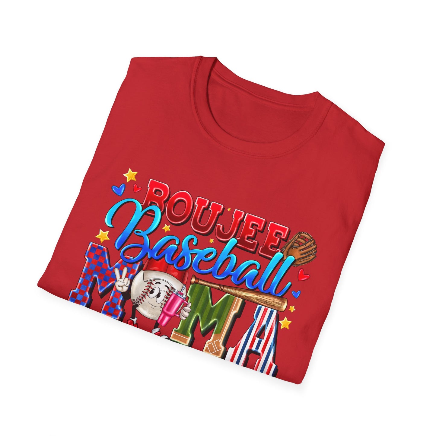 Rough & Rowdy Baseball Mama T-Shirt – Colorful Mom Baseball Shirt