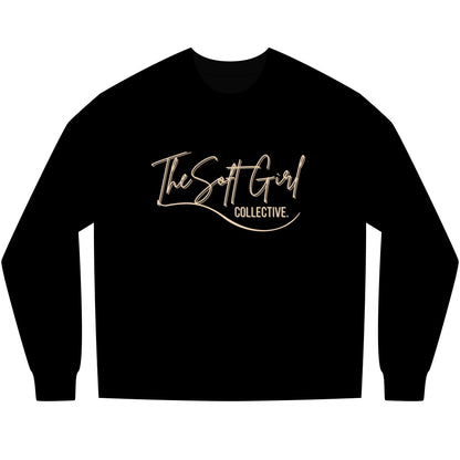 Long Sleeve Tee — "The Soft Girl Collective" Metallic Script