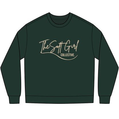Long Sleeve Tee — "The Soft Girl Collective" Metallic Script