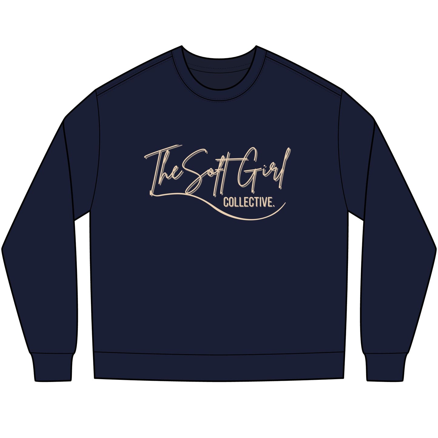 Long Sleeve Tee — "The Soft Girl Collective" Metallic Script