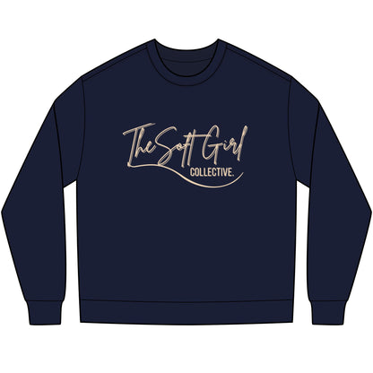 Long Sleeve Tee — "The Soft Girl Collective" Metallic Script