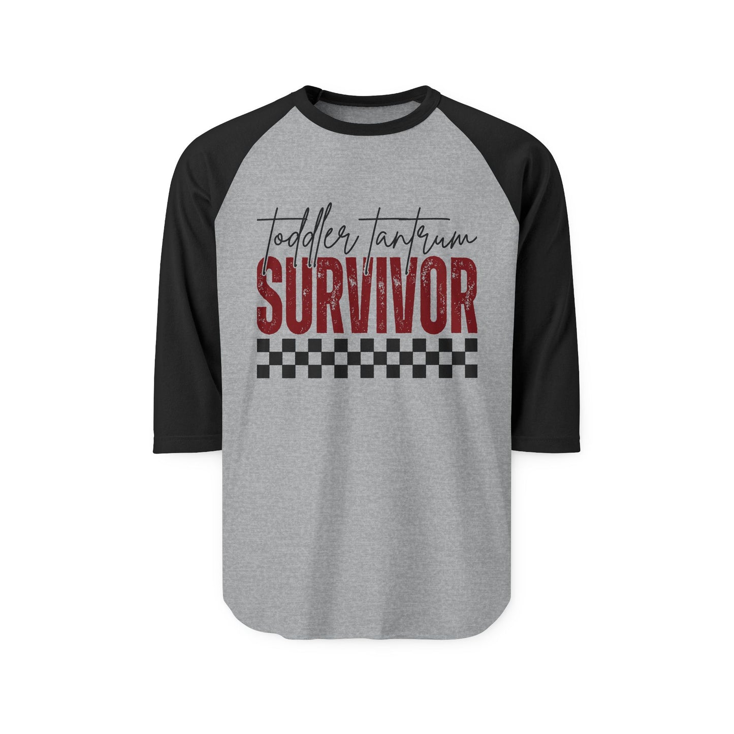 Toddler Tantrum Survivor Raglan Shirt — 3/4 Sleeve Baseball Tee