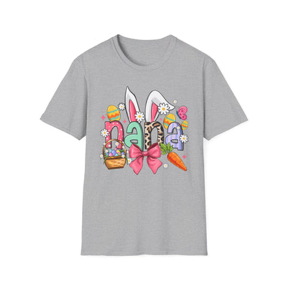 Nana Easter Bunny T-Shirt — Cute Spring Floral & Basket Design