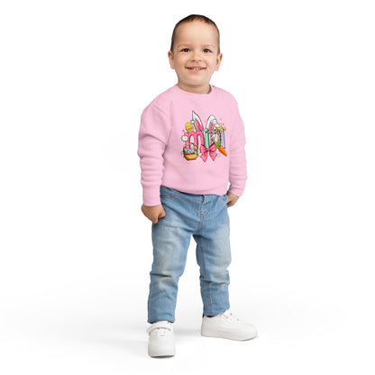 Easter Bunny Toddler Sweatshirt — Cute Spring Egg Hunt Graphic