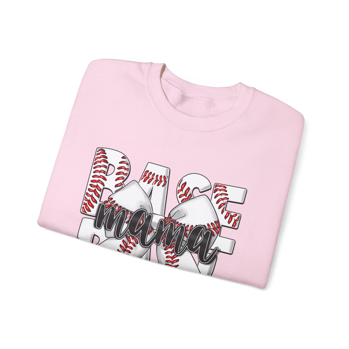 Baseball Mom Crewneck Sweatshirt — 'Base Mom' Graphic Pullover