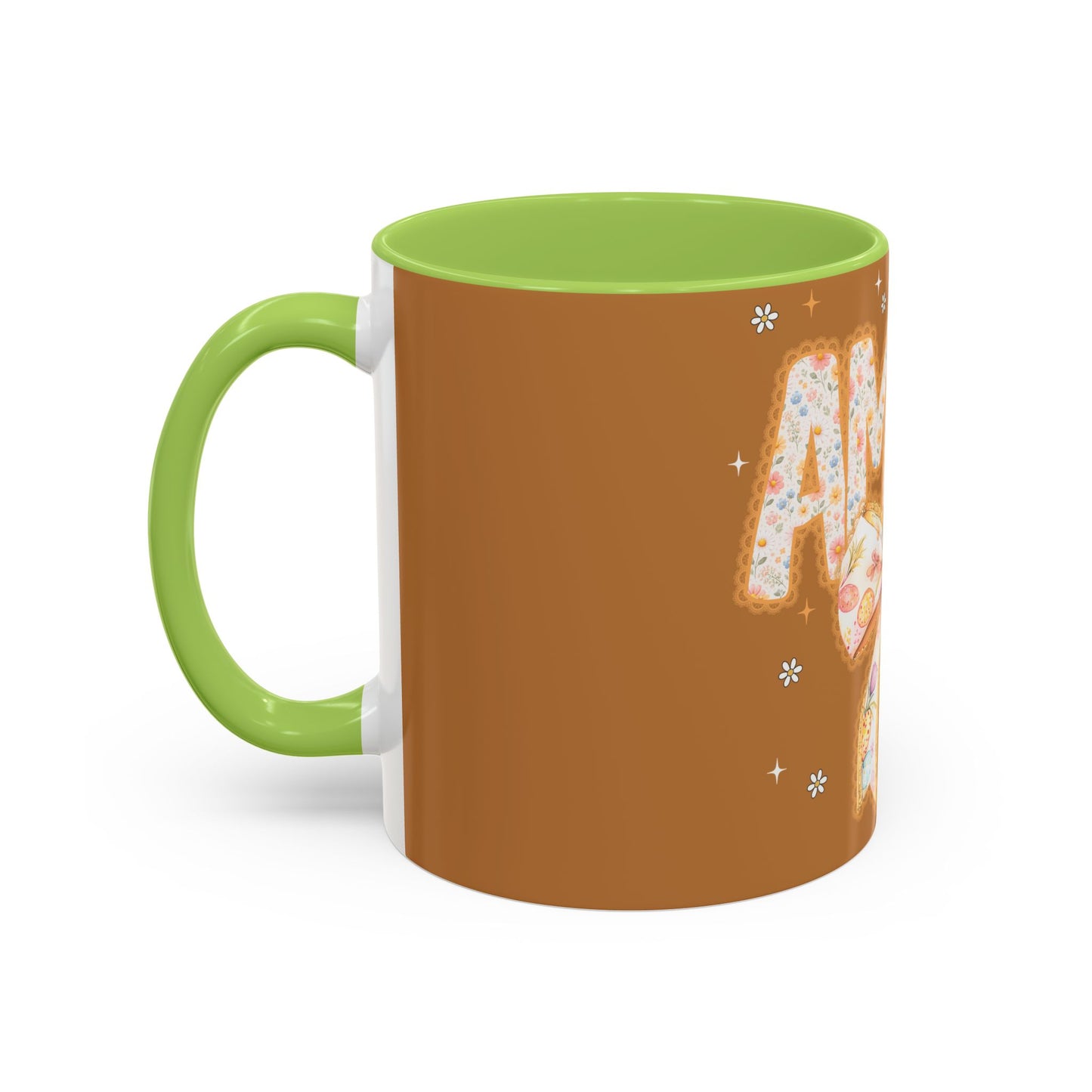 Accent Mug — 'Amen' Floral Bow Coffee Mug (11/15oz) — Faith-Inspired Gift