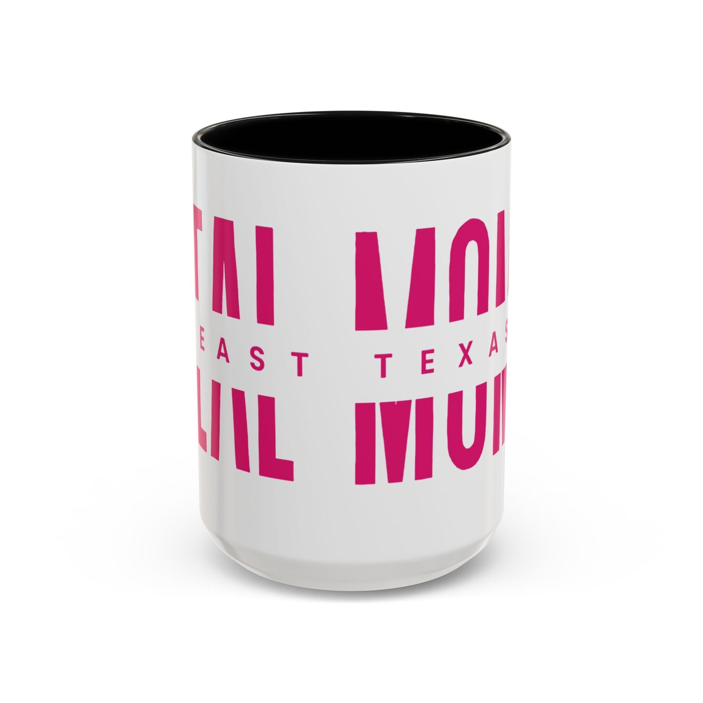 Accent Coffee Mug — "MOM" Bold Pink East Texas Mom Gift