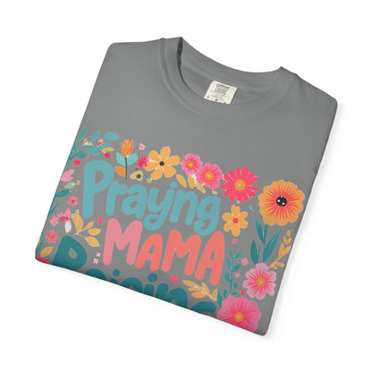 Praying Mama Raising Warrior T-Shirt — Floral Christian Mom Tee