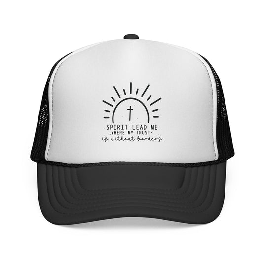 Christian Trucker Hat — "Spirit Lead Me Where My Trust Is Without t Borders" Mesh Cap