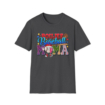 Rough & Rowdy Baseball Mama T-Shirt – Colorful Mom Baseball Shirt