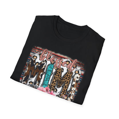 T-Shirt — 'Mama' Leopard & Floral Graphic Tee