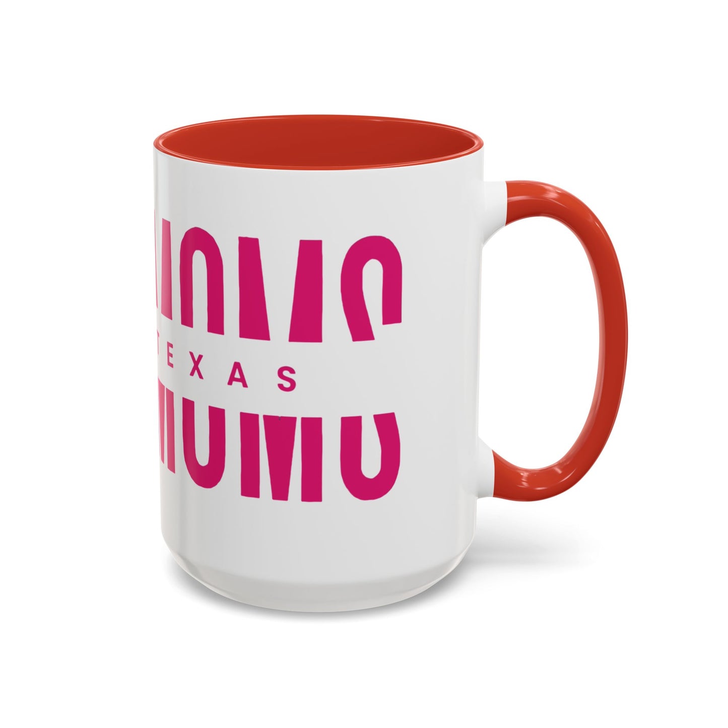 Accent Coffee Mug — "MOM" Bold Pink East Texas Mom Gift