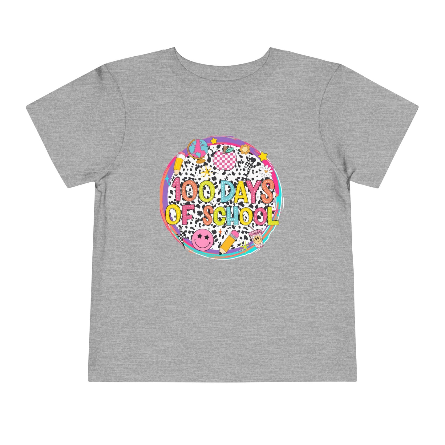 Toddler Tee — "100 Days of School" Colorful Celebration Shirt