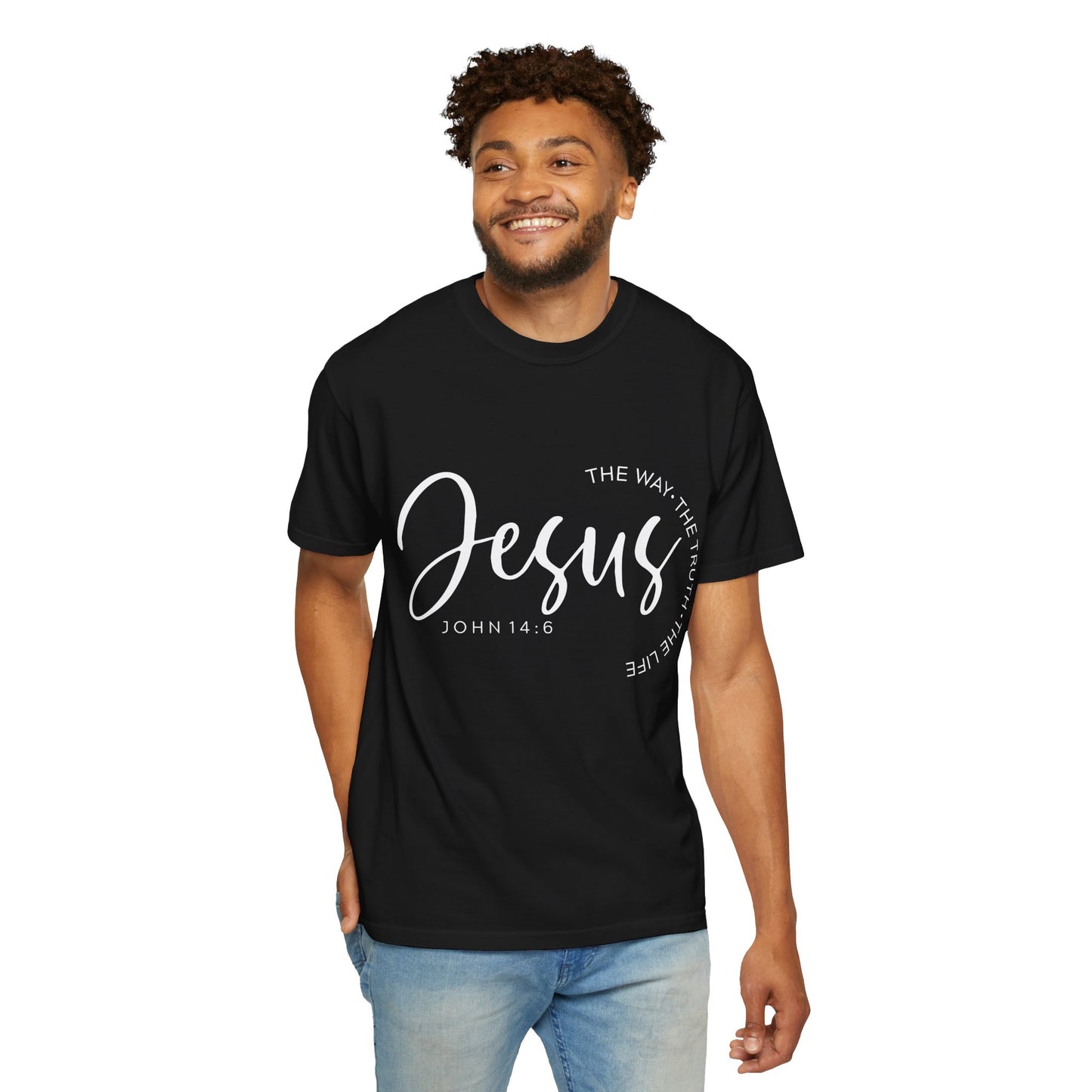 Jesus Script T‑Shirt (John 14:6)- Comfort Colors