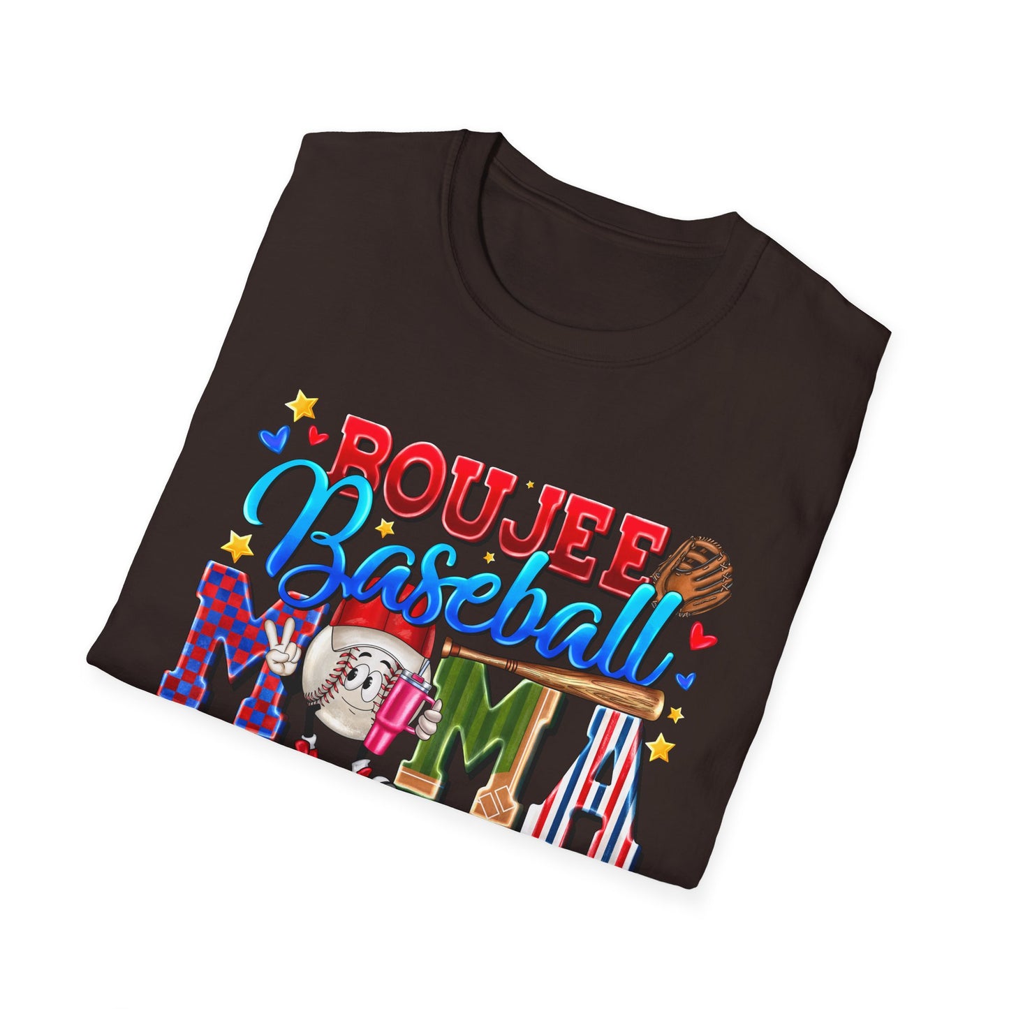 Rough & Rowdy Baseball Mama T-Shirt – Colorful Mom Baseball Shirt