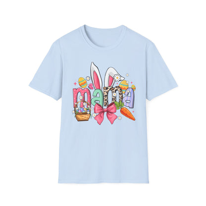 Mama Easter Bunny T-Shirt — Cute Spring Mom Tee with Bunny Ears & Eggs