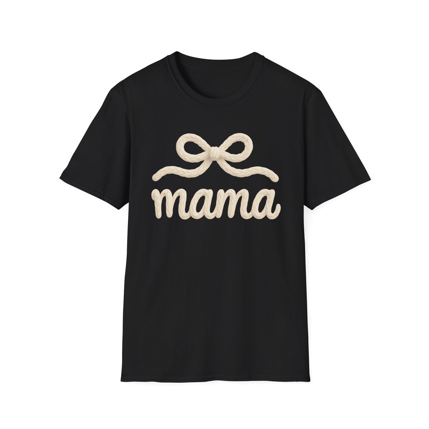 Mama Bow T-Shirt — Soft Feminine "mama" Script Tee (Mother's Day Gift)