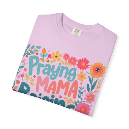 Praying Mama Raising Warrior T-Shirt — Floral Christian Mom Tee