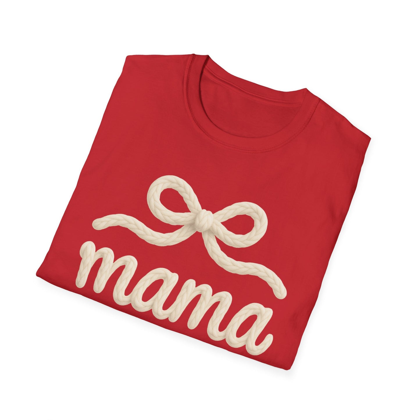 Mama Bow T-Shirt — Soft Feminine "mama" Script Tee (Mother's Day Gift)