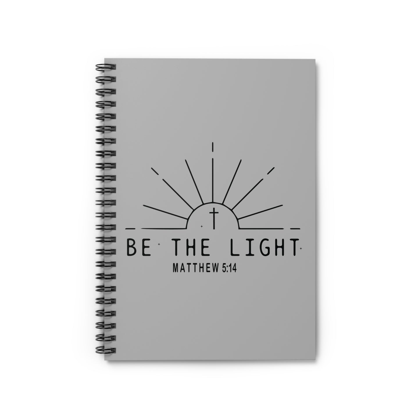 Be the Light Spiral Notebook — Matthew 5:14 Christian Ruled Journal